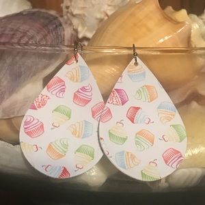 Cupcake Teardrop Earrings